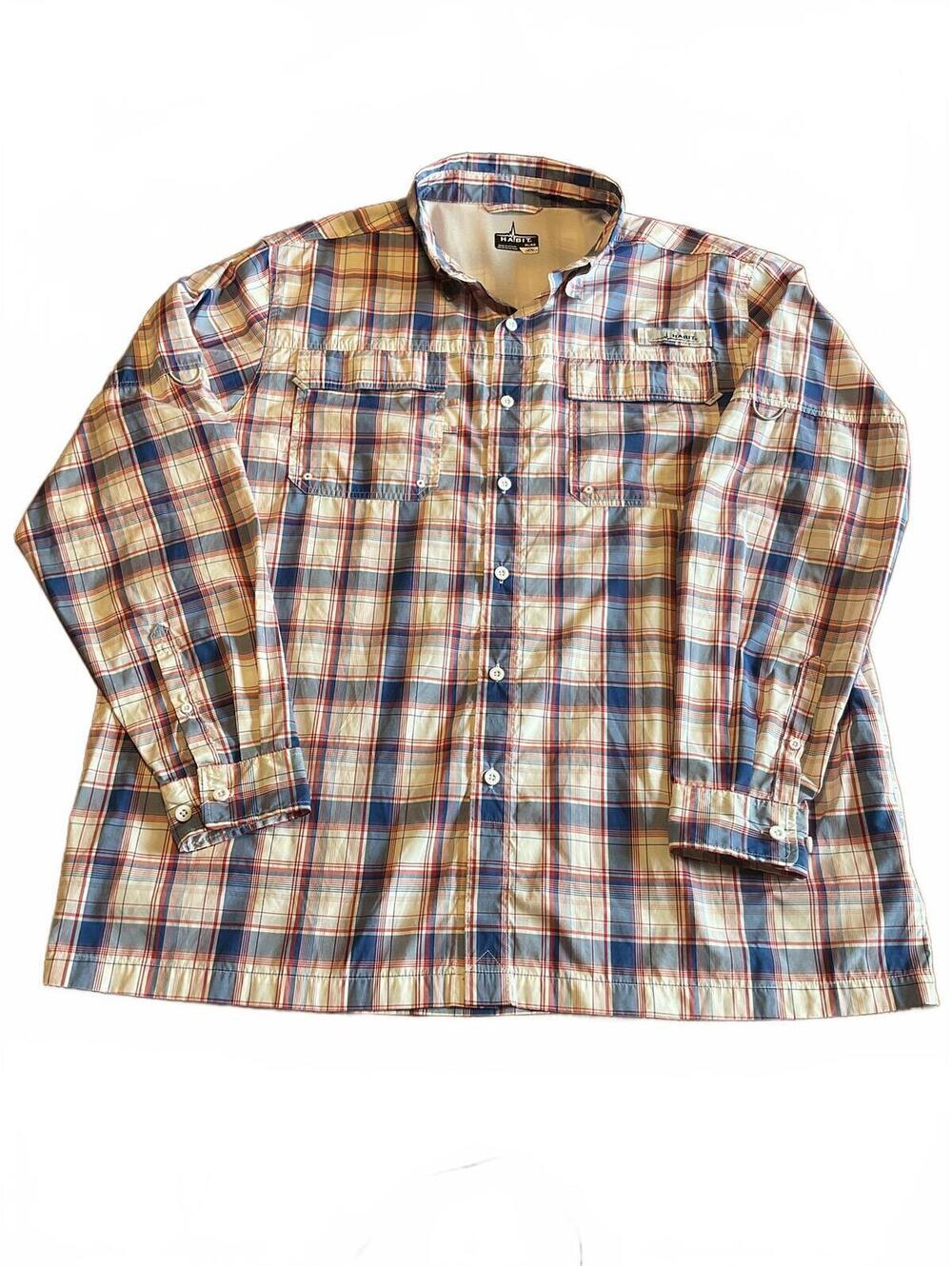 Habit Fishing Shirt with Back Ventilation. 40+ UPF, & Pockets. Men’s Size XL